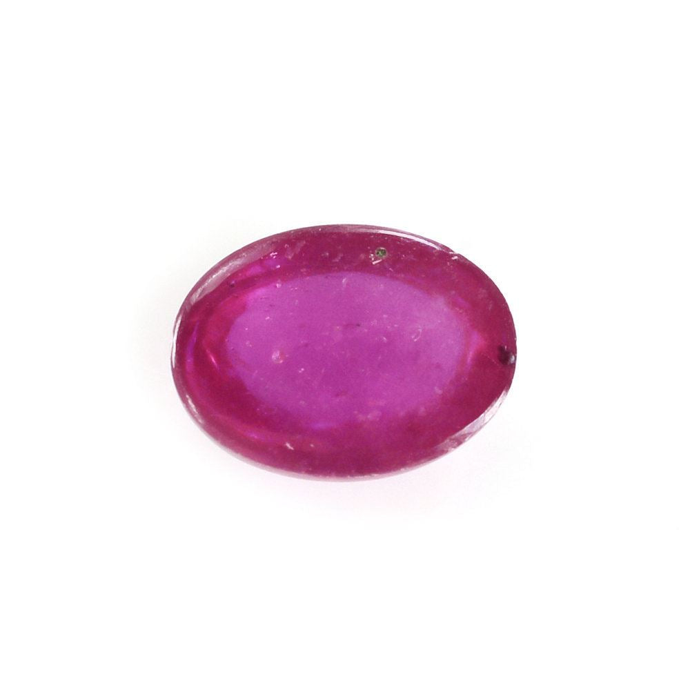 GLASSFILLED RUBY OVAL CAB 8X6MM 1.66 Cts.