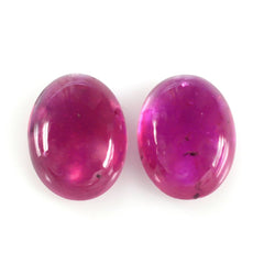 GLASSFILLED RUBY OVAL CAB 8X6MM 1.66 Cts.