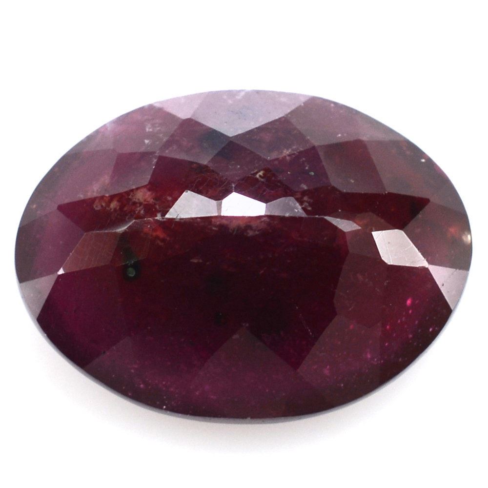 GLASSFILLED RUBY CUT OVAL 16X12MM 13.40 Cts.