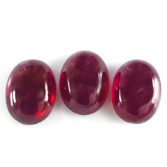 GLASSFILLED RUBY OVAL CAB 16X12MM 20.03 Cts.