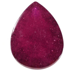 GLASSFILLED RUBY PEAR CAB 16X12MM 12.80 Cts.