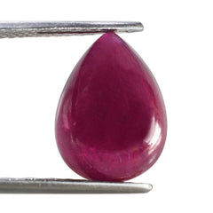 GLASSFILLED RUBY PEAR CAB 16X12MM 12.80 Cts.