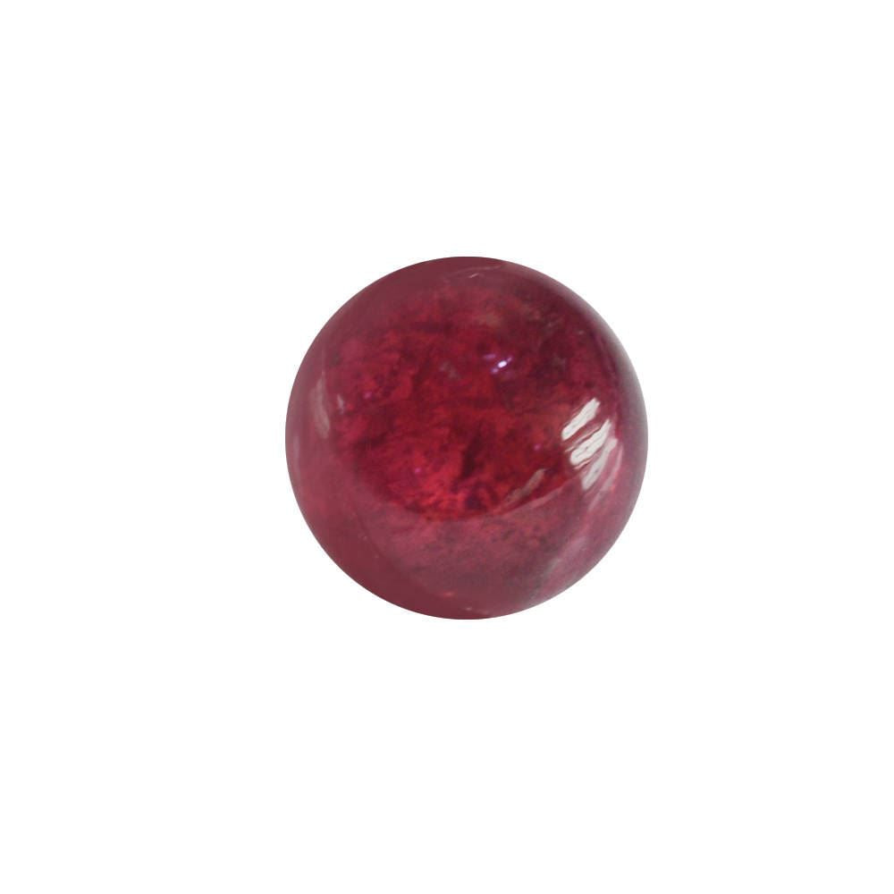 GLASSFILLED RUBY ROUND CAB (RED COLOR) 6MM 1.26 Cts.