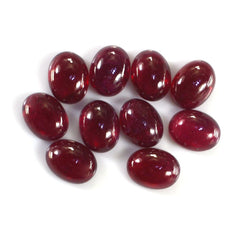 GLASSFILLED RUBY OVAL CAB (RED COLOR) 8X6MM 1.80 Cts.