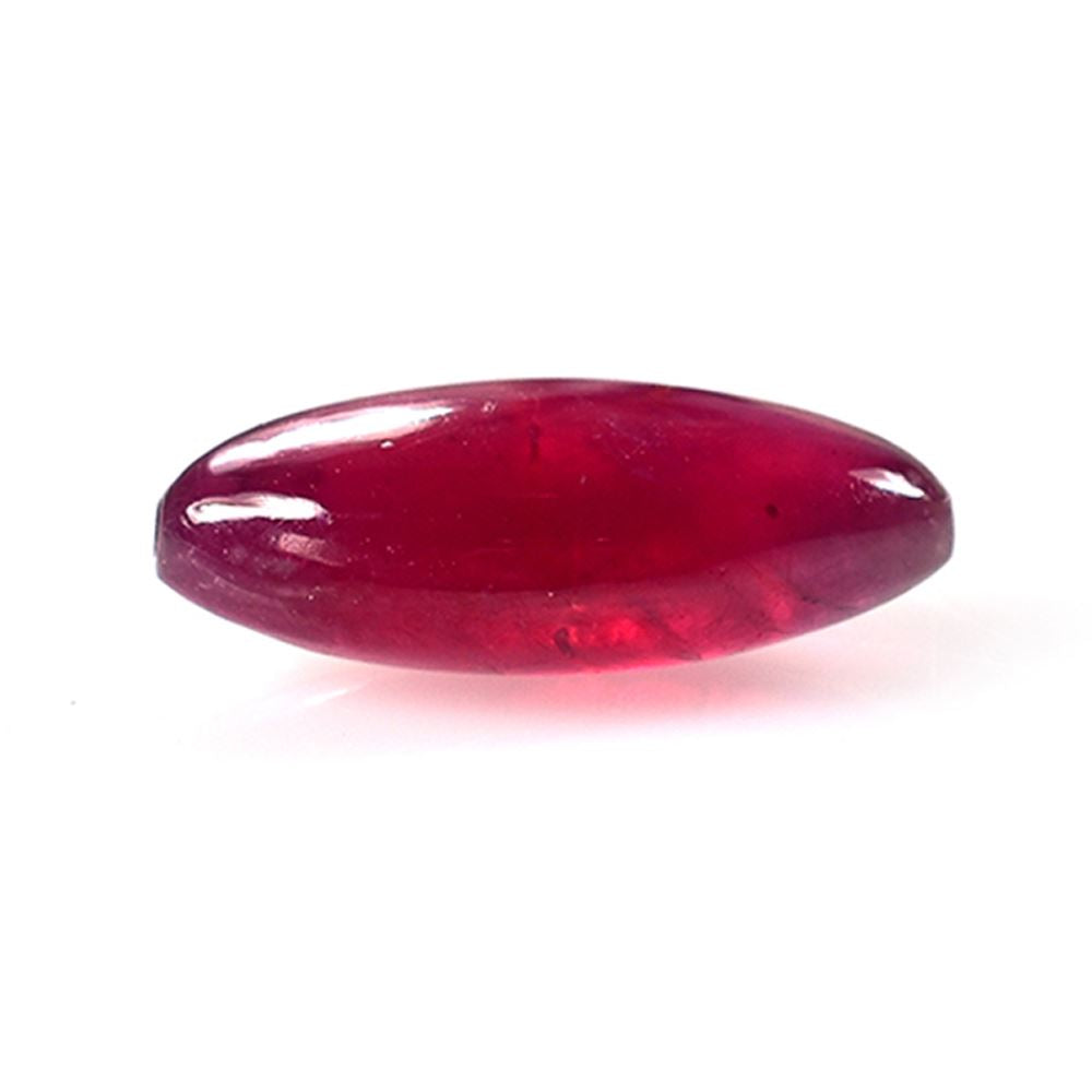 GLASSFILLED RUBY (MEDIUM)(SI) PLAIN LENTIL MARQUISE (H/D_0.80) 15.00X8.00 MM 6.40 CTS