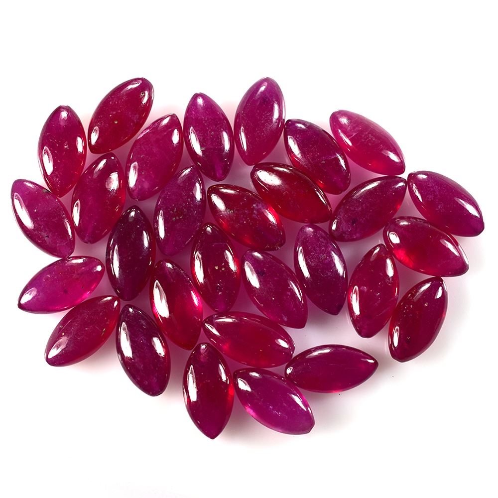 GLASSFILLED RUBY (MEDIUM)(SI) PLAIN LENTIL MARQUISE (H/D_0.80) 15.00X8.00 MM 6.40 CTS