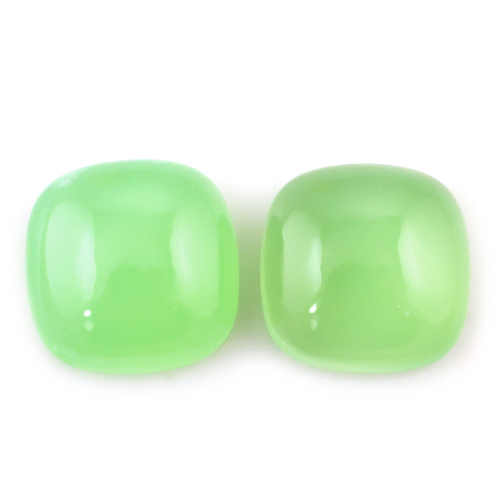 DYED SEA GREEN CHALCEDONY CUSHION CAB 16MM 15.03 Cts.