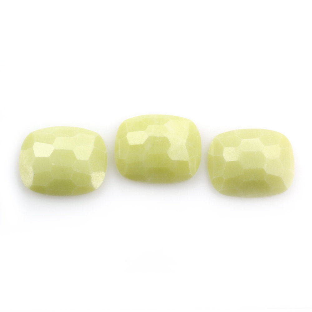 SERPENTINE IRREGULAR FACET CUSHION CAB 16X13MM 6.51 Cts.