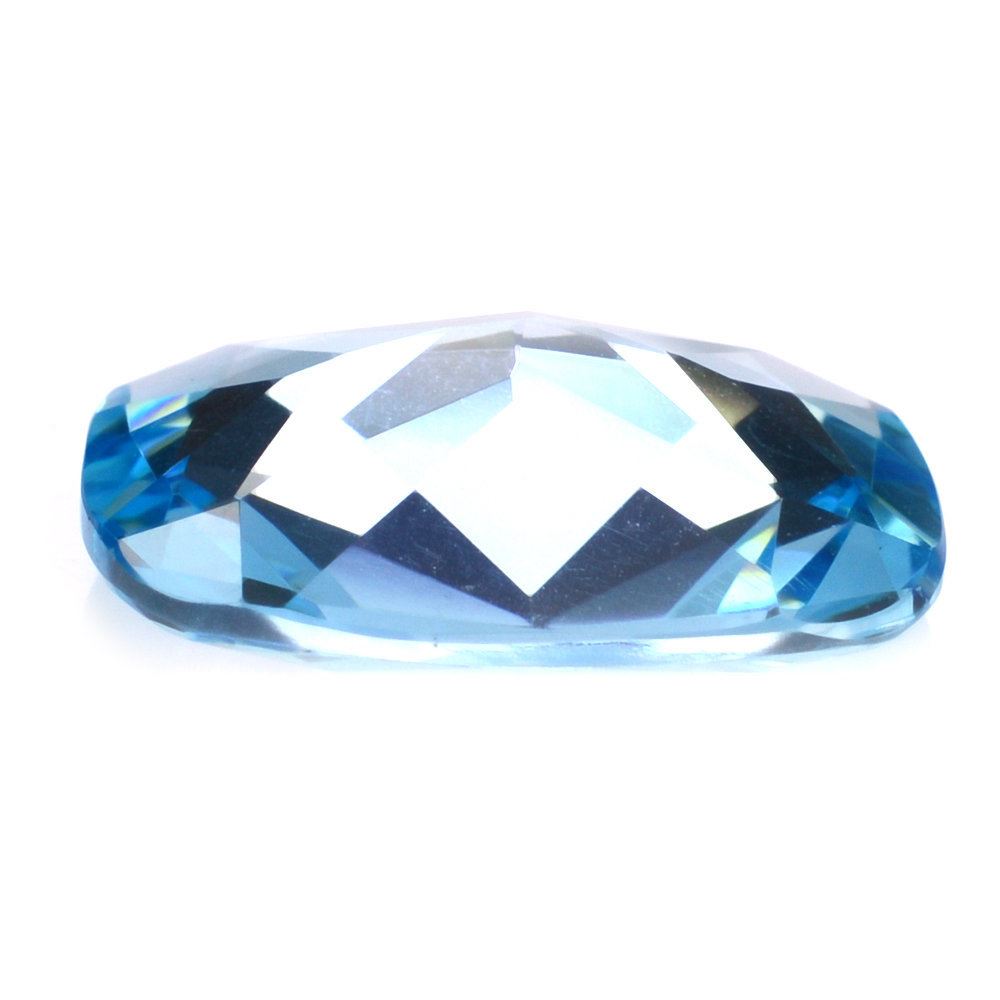 SKY BLUE TOPAZ PRINCESS CUT BACK CUSHION 16X14.50MM 11.07 Cts.
