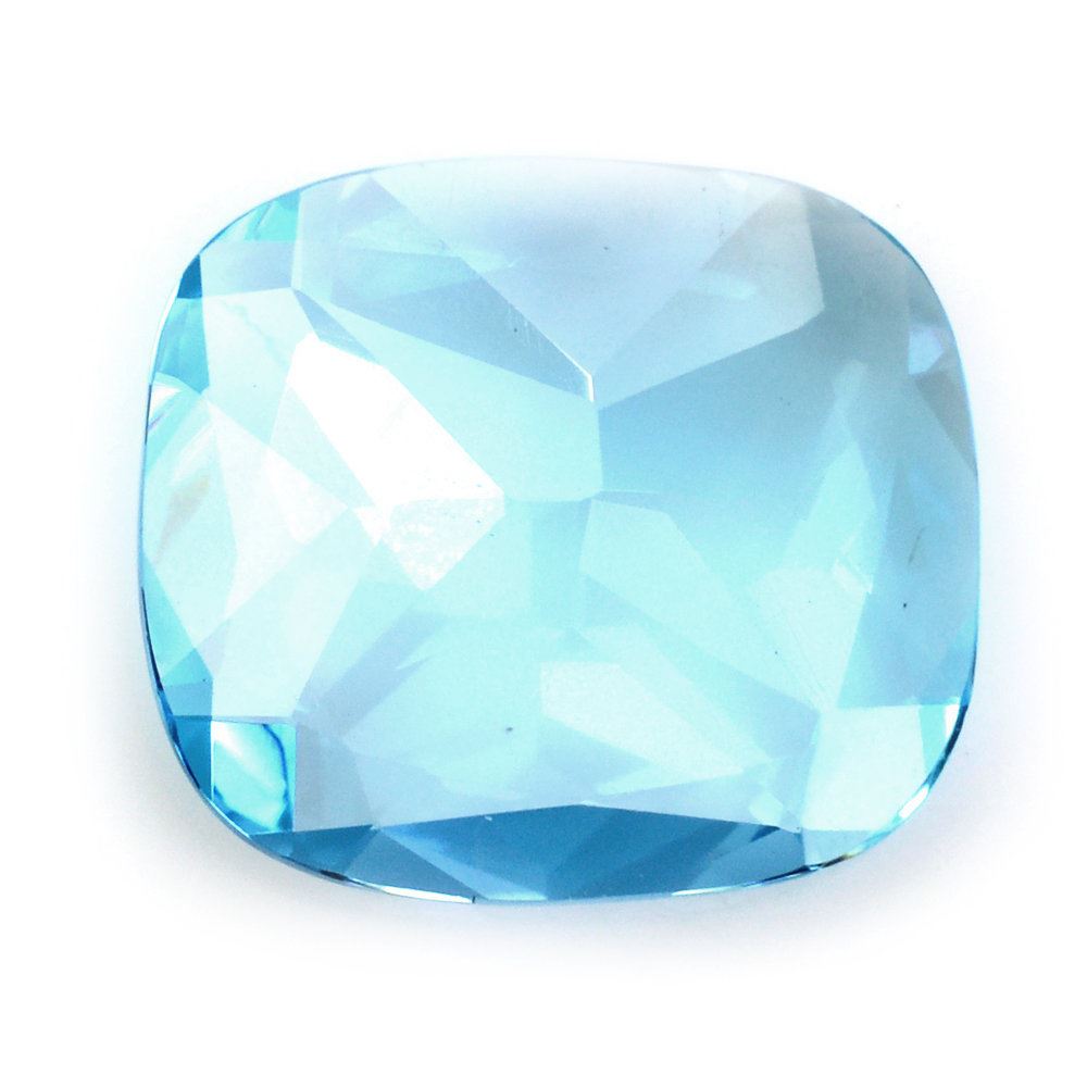 SKY BLUE TOPAZ PRINCESS CUT BACK CUSHION 16X14.50MM 11.07 Cts.