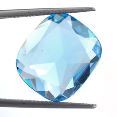 SKY BLUE TOPAZ PRINCESS CUT BACK CUSHION 16X14.50MM 11.07 Cts.