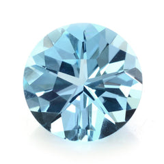 SKY BLUE TOPAZ PENTAGON ROUND WITH STAR CUT BACK (DES#43) 12MM 6.55 Cts.