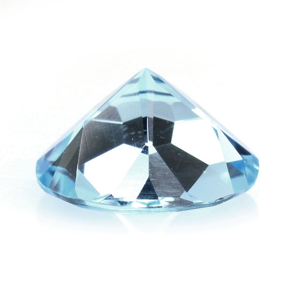 SKY BLUE TOPAZ PENTAGON ROUND WITH STAR CUT BACK (DES#43) 12MM 6.55 Cts.