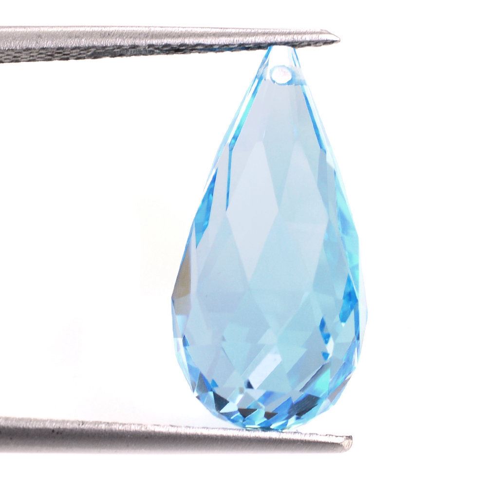SKY BLUE TOPAZ ROSE CUT DROPS (FULL DRILL) 19X9MM 12.35 Cts.