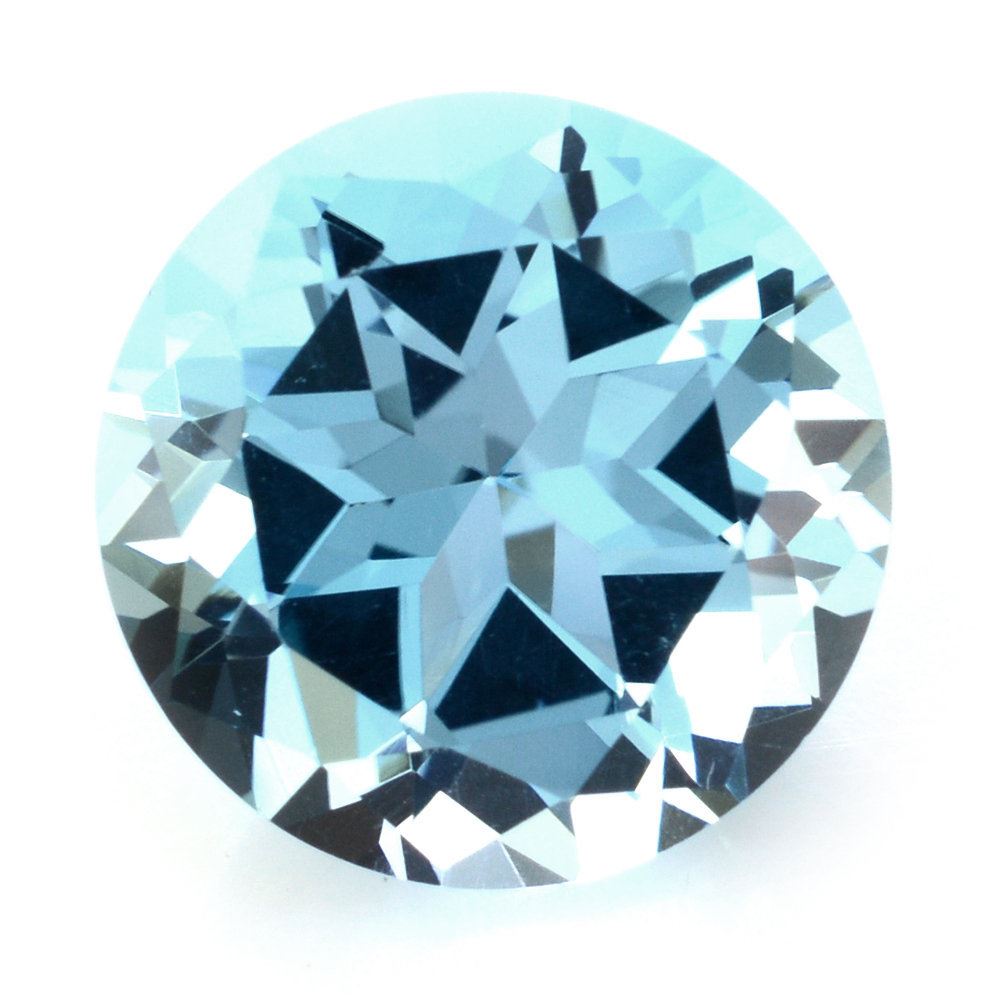 SKY BLUE TOPAZ CUT ROUND 14MM 12.20 Cts.