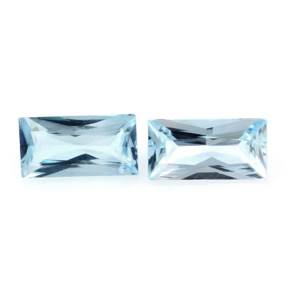 SKY BLUE TOPAZ PRINCESS CUT BAGUETTE 8X4MM 1.06 Cts.