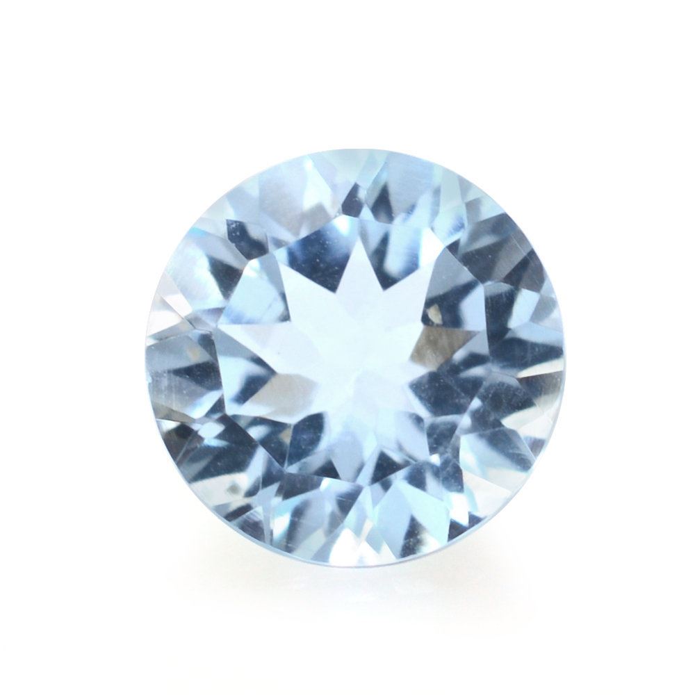 SKY BLUE TOPAZ CONCAVE CUT ROUND (DES#45) 6.50MM 1.32 Cts.