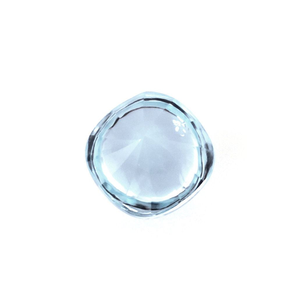 SKY BLUE TOPAZ BUFFTOP WITH CONCAVE TWISTED CUSHION (DES#31) 6MM 1.55 Cts.