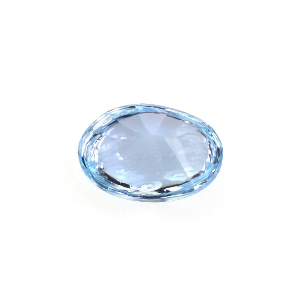 SKY BLUE TOPAZ BUFFTOP OVAL WITH TWISTED CONCAVE BACK (DES#31) 6X4MM 0.68 Cts.