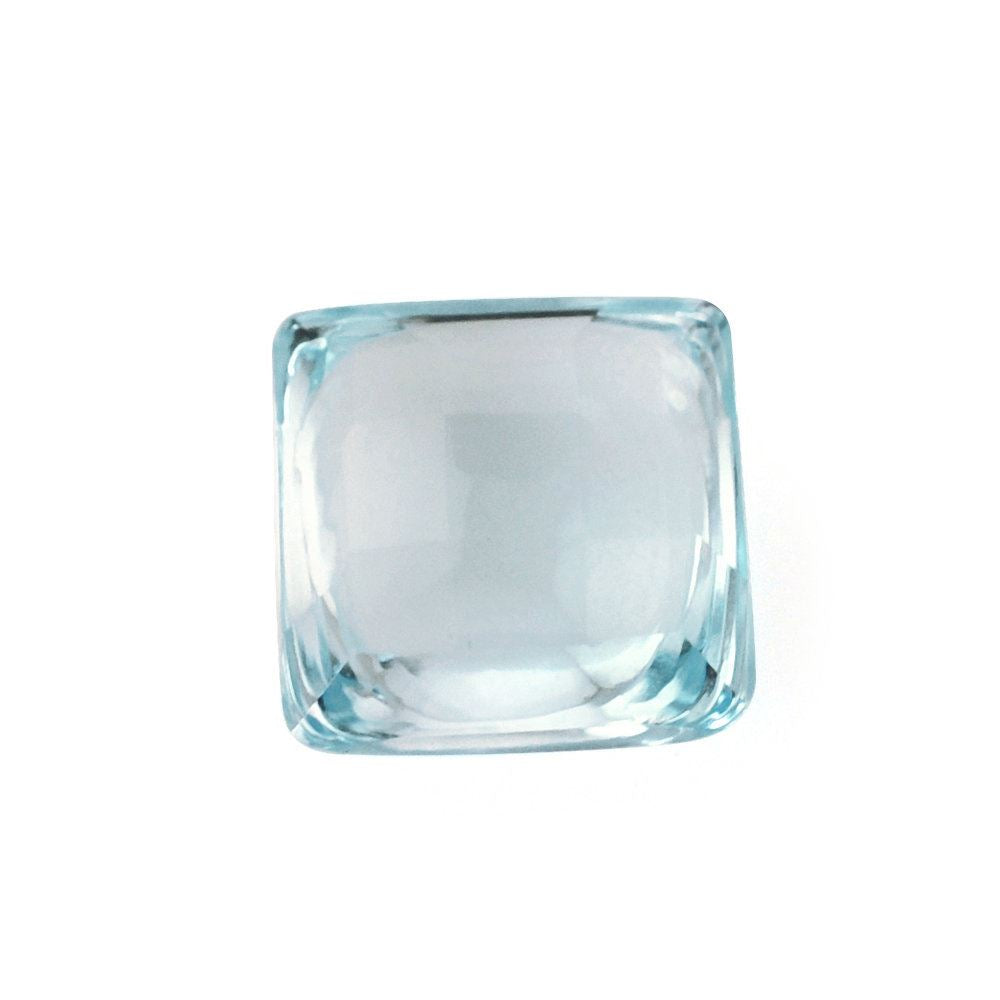 SKY BLUE TOPAZ BUFFTOP CHESS CUT CUSHION 6MM 1.50 Cts.