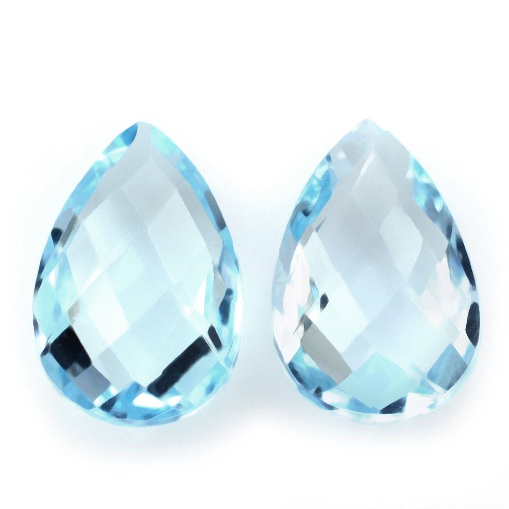 SKY BLUE TOPAZ BRIOLETTE PEAR 9X6MM 1.57 Cts.