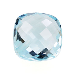 SKY BLUE TOPAZ BRIOLETTE CUSHION (HALF DRILL) (SI) 8MM 2.53 Cts.