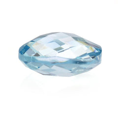 SKY BLUE TOPAZ BRIOLETTE CUSHION (HALF DRILL) (SI) 8MM 2.53 Cts.