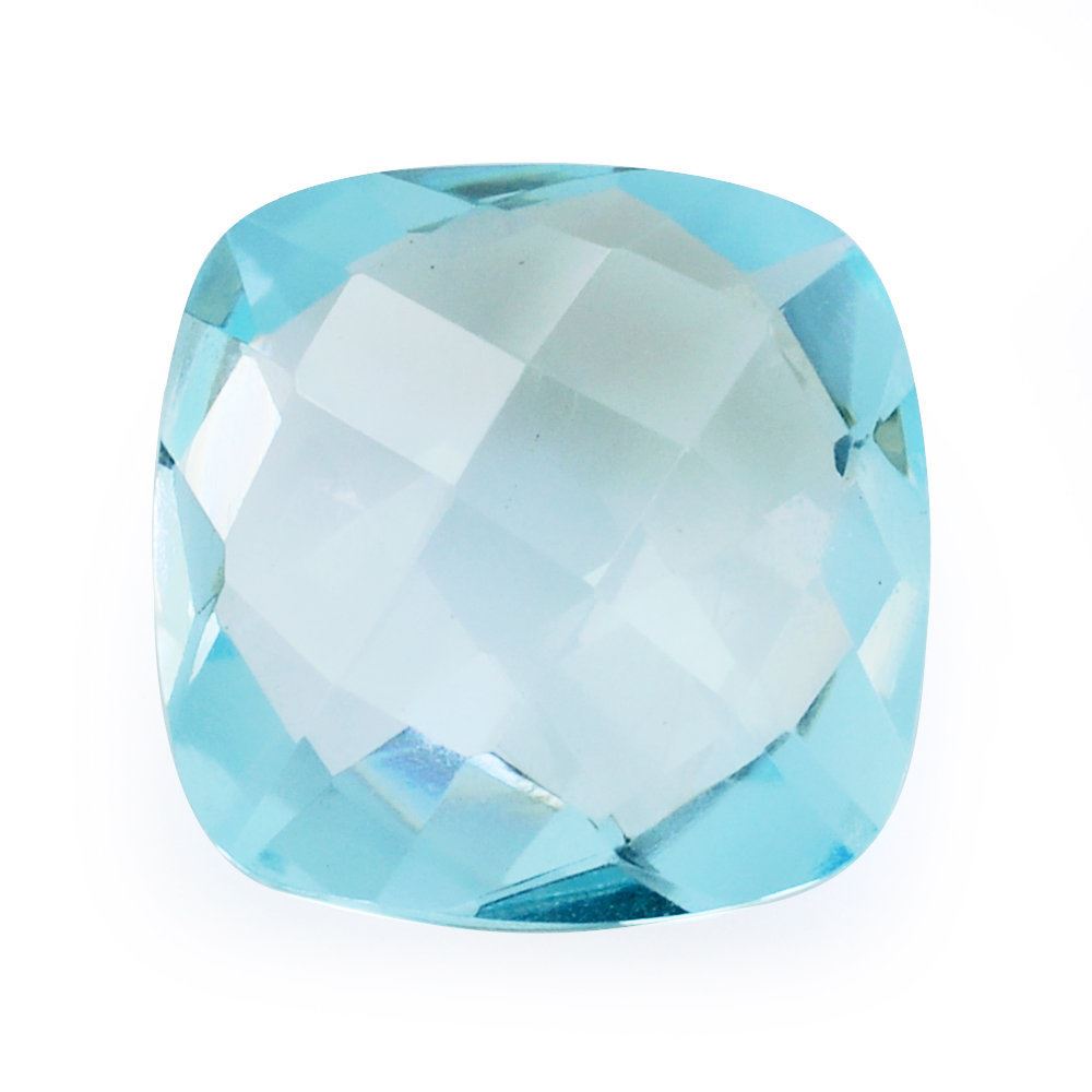 SKY BLUE TOPAZ BRIOLETTE CUSHION 10MM 4.50 Cts.