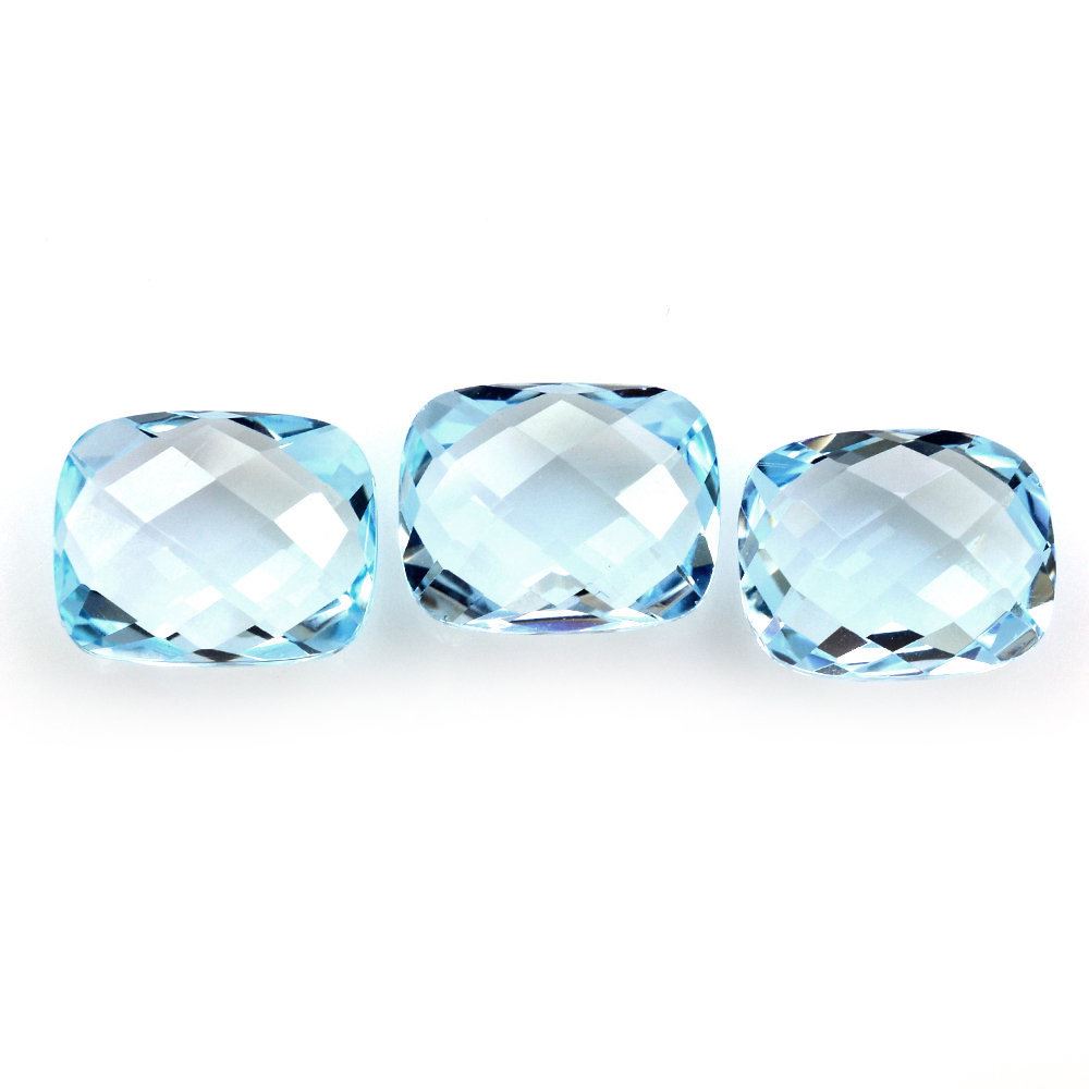 SKY BLUE TOPAZ BRIOLETTE CUSHION 10X8MM 3.18 Cts.