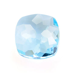 SKY BLUE TOPAZ IRREGULAR CUT BRIOLETTE CUSHION 8.50MM 3.58 Cts.