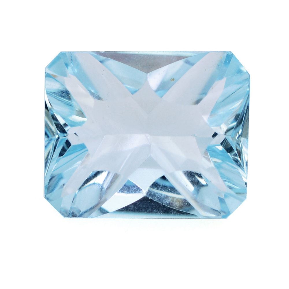 SKY BLUE TOPAZ CONCAVE CUSHION 11X9MM 4.88 Cts.