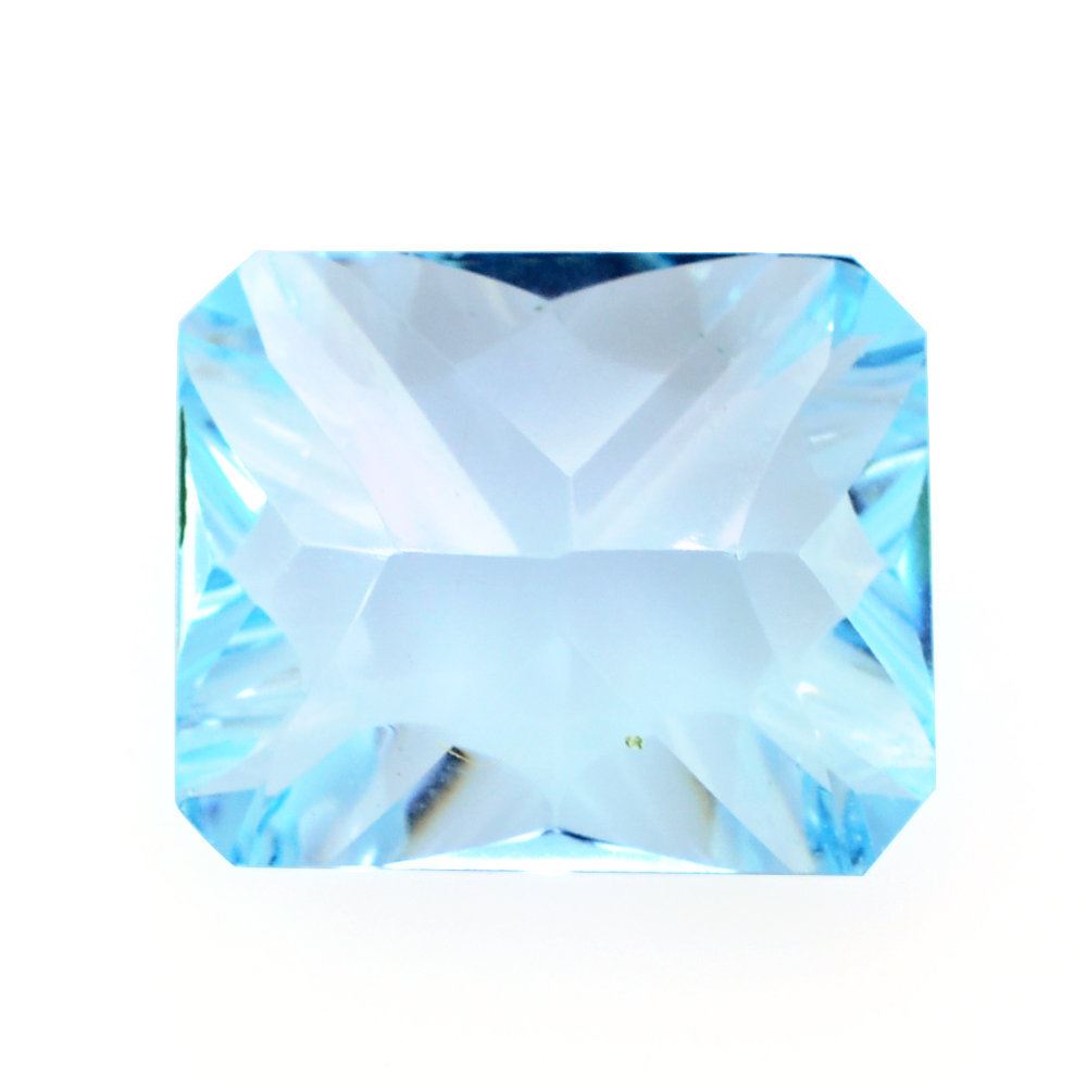 SKY BLUE TOPAZ CONCAVE CUSHION 11X9MM 4.88 Cts.