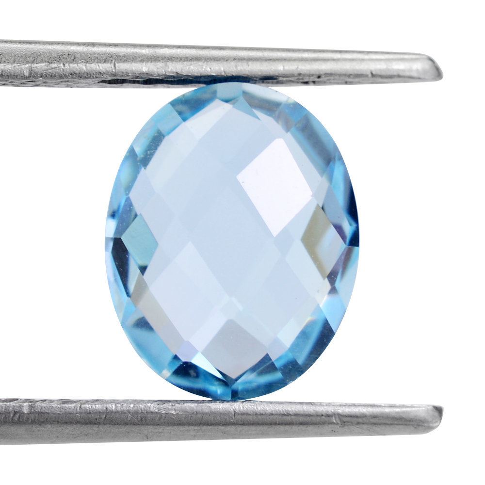 SKY BLUE TOPAZ BRIOLETTE OVAL 10X8MM 2.85 Cts.