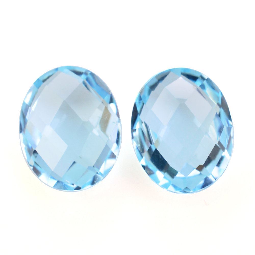 SKY BLUE TOPAZ BRIOLETTE OVAL 10X8MM 2.85 Cts.