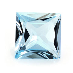 SKY BLUE TOPAZ PRINCESS CUT SQUARE 9MM 3.75 Cts.