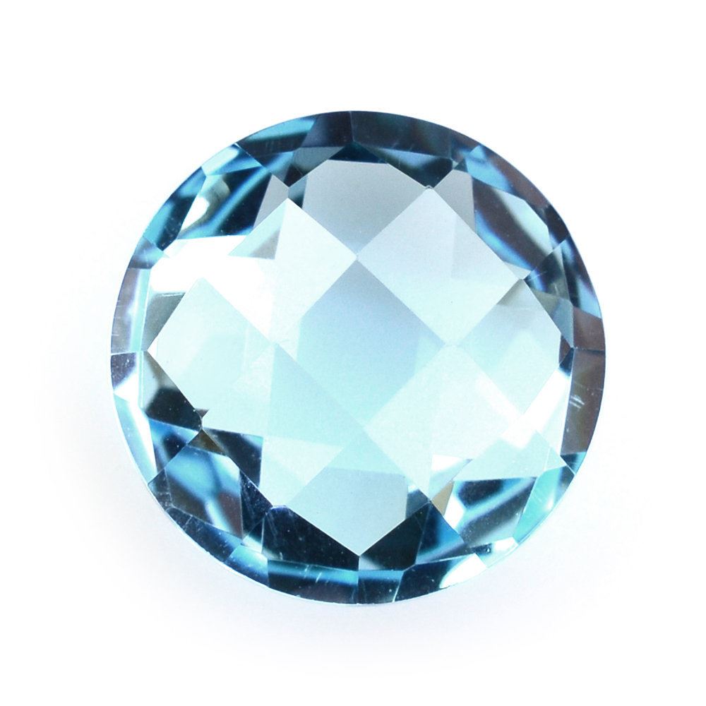 SKY BLUE TOPAZ BRIOLETTE ROUND 9.90MM 4.30 Cts.