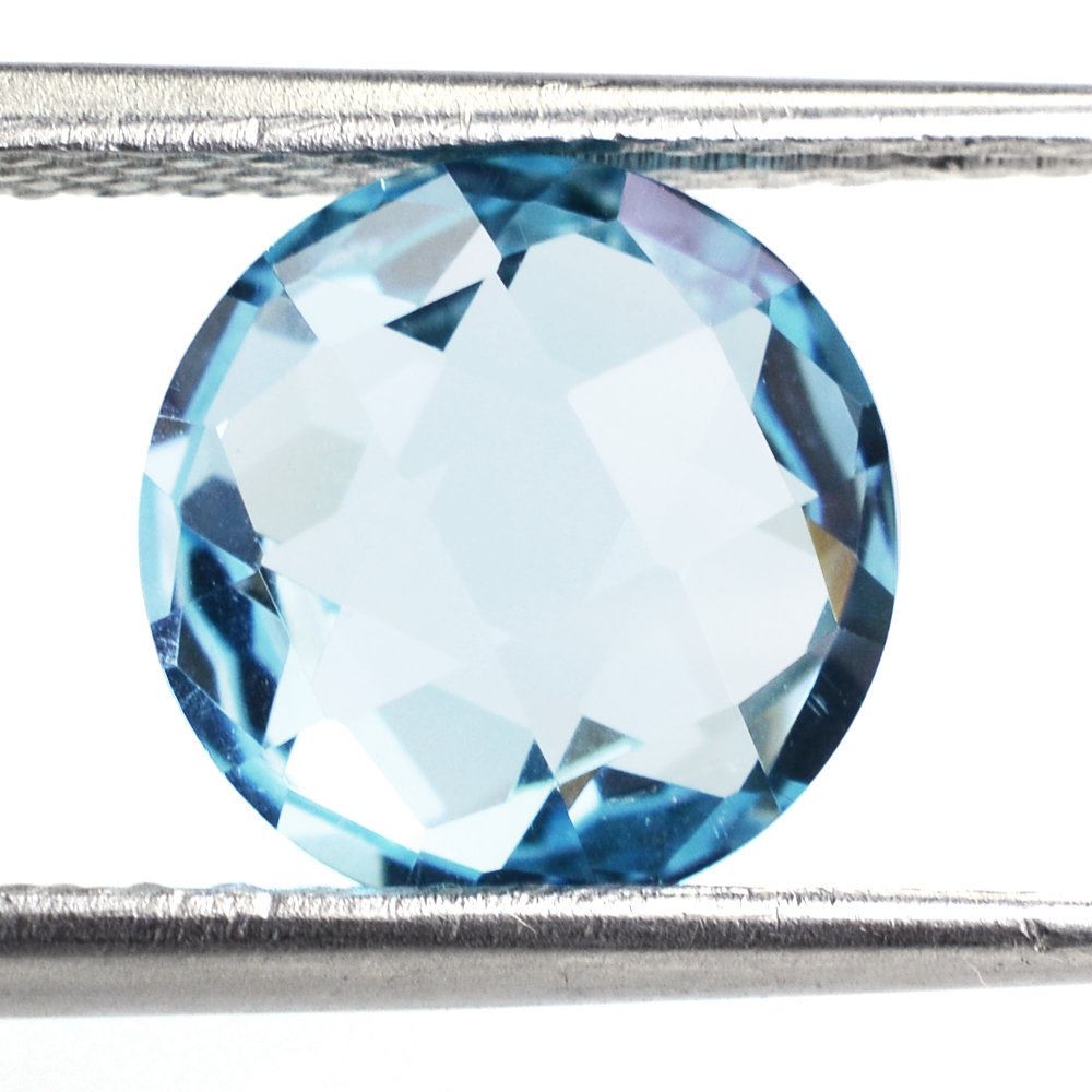 SKY BLUE TOPAZ BRIOLETTE ROUND 9.90MM 4.30 Cts.