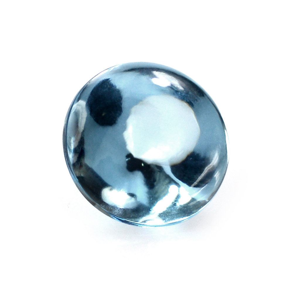 SKY BLUE TOPAZ BUFFTOP ROUND 8MM 2.20 Cts.