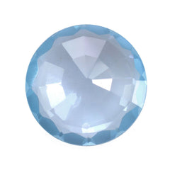 SKY BLUE TOPAZ CUT ROUND (STEP CUT BACK ) 10MM 3.48 Cts.