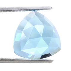 SKY BLUE TOPAZ ROSE CUT TRILLION CAB 14MM 11.82 Cts.