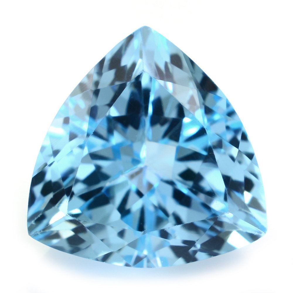 SKY BLUE TOPAZ CUT TRILLION 14MM 10.62 Cts.