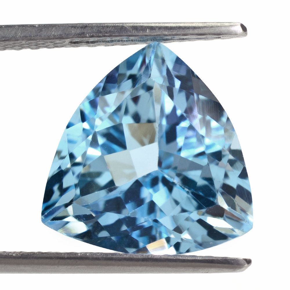 SKY BLUE TOPAZ CUT TRILLION 14MM 10.62 Cts.