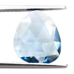 SKY BLUE TOPAZ ROSE CUT BRIOLETTE IRREGULAR TRILLION 15X13MM 6.75 Cts.