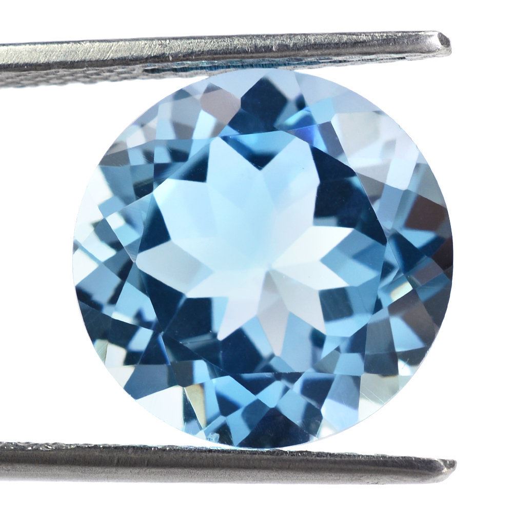 SKY BLUE TOPAZ CUT ROUND 14MM 11.67 Cts.