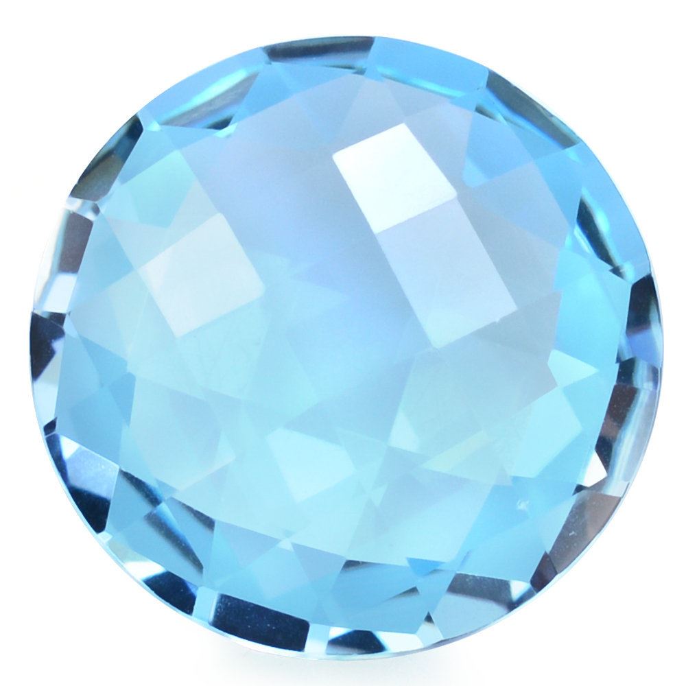SKY BLUE TOPAZ BRIOLETTE ROUND 16MM 12.85 Cts.