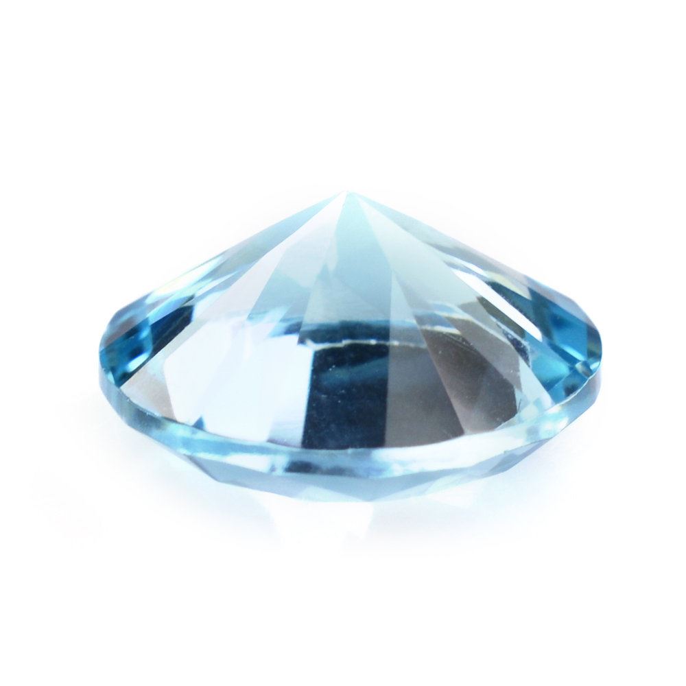SKY BLUE TOPAZ DIAMOND CUT ROUND 10MM 3.62 Cts.