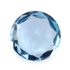 SKY BLUE TOPAZ DIAMOND CUT ROUND 10MM 3.62 Cts.