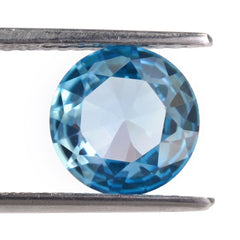 SKY BLUE TOPAZ DIAMOND CUT ROUND 10MM 3.62 Cts.