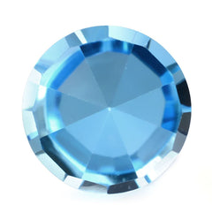 SKY BLUE TOPAZ MIRROR CUT ROUND 12MM 6.57 Cts.