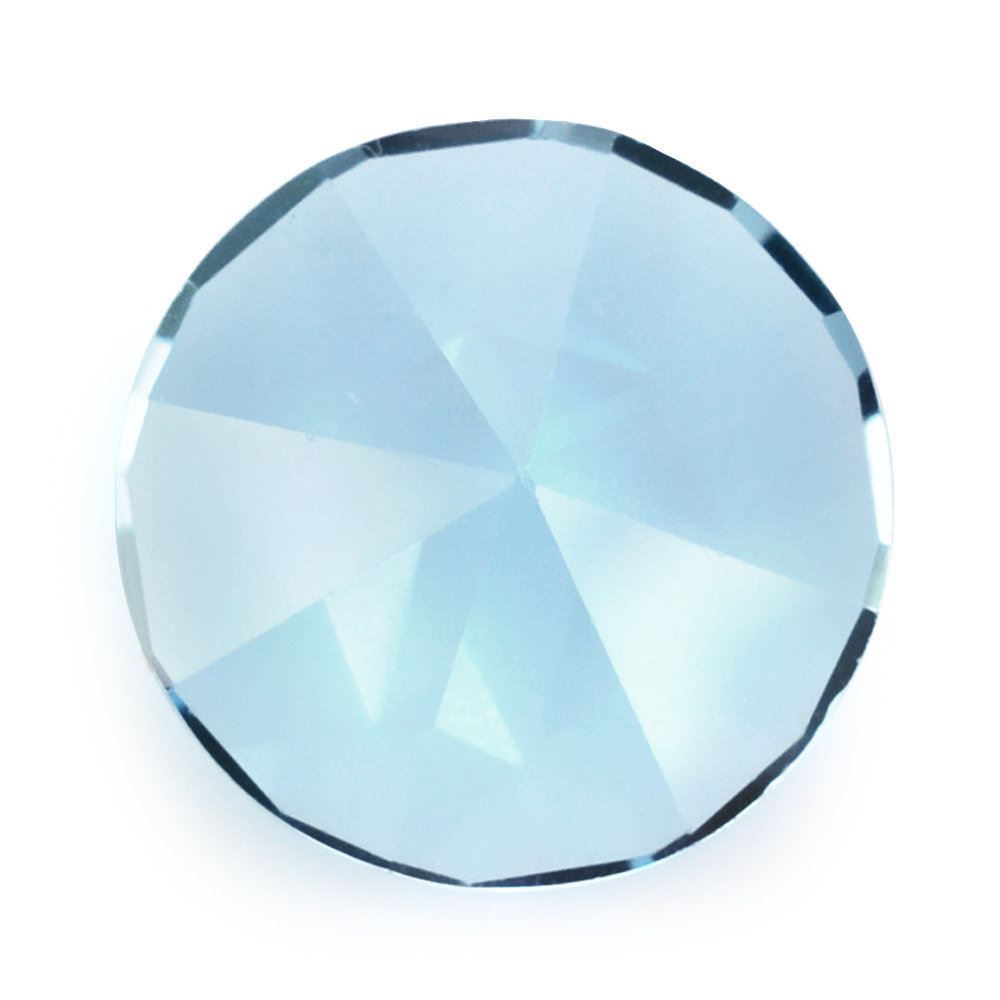 SKY BLUE TOPAZ MIRROR CUT ROUND 12MM 6.57 Cts.